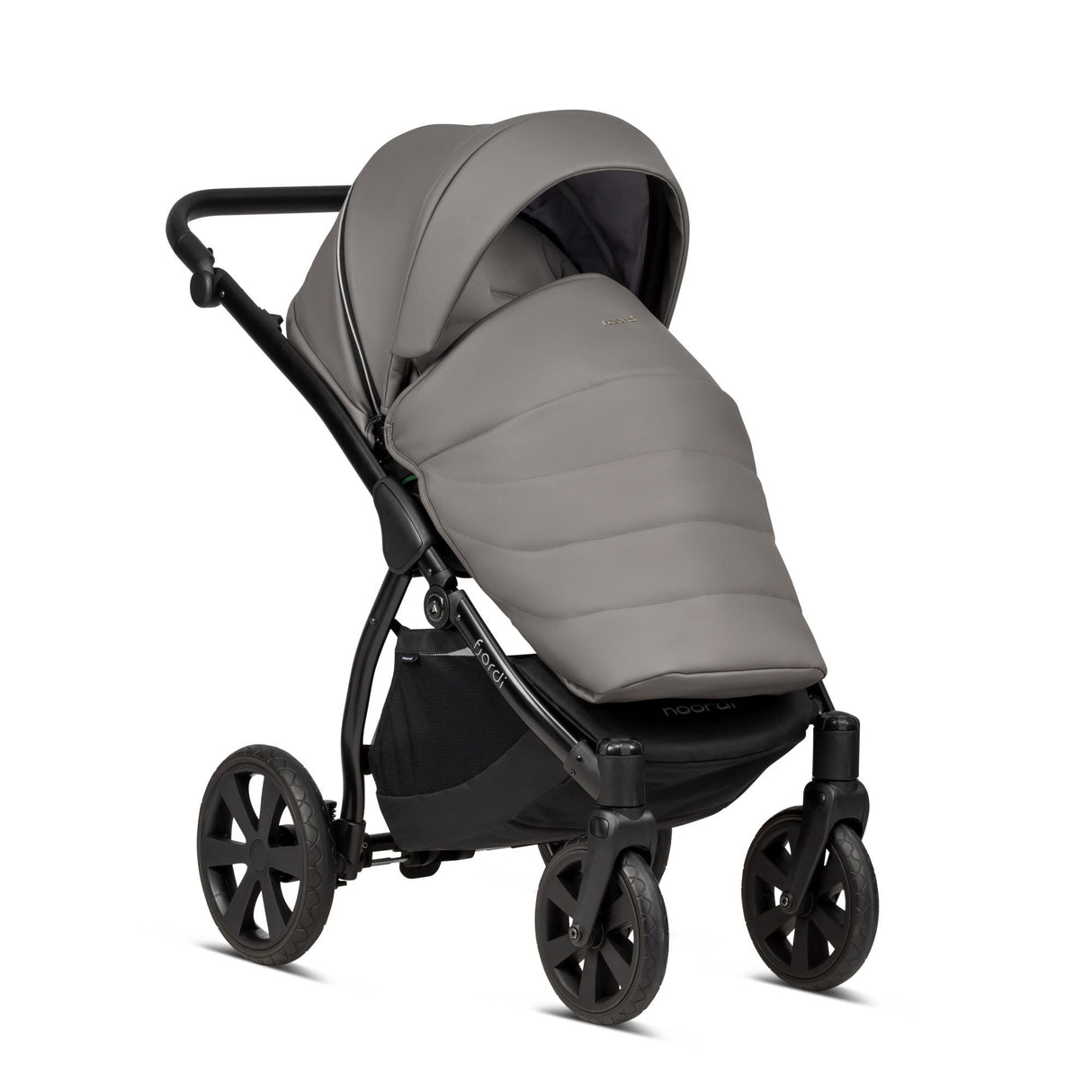 Noordi Fjordi V1 Leather 3-in-1 Travel System – Eco-Leather Pram with ThermoCot™ & i-Size Car Seat