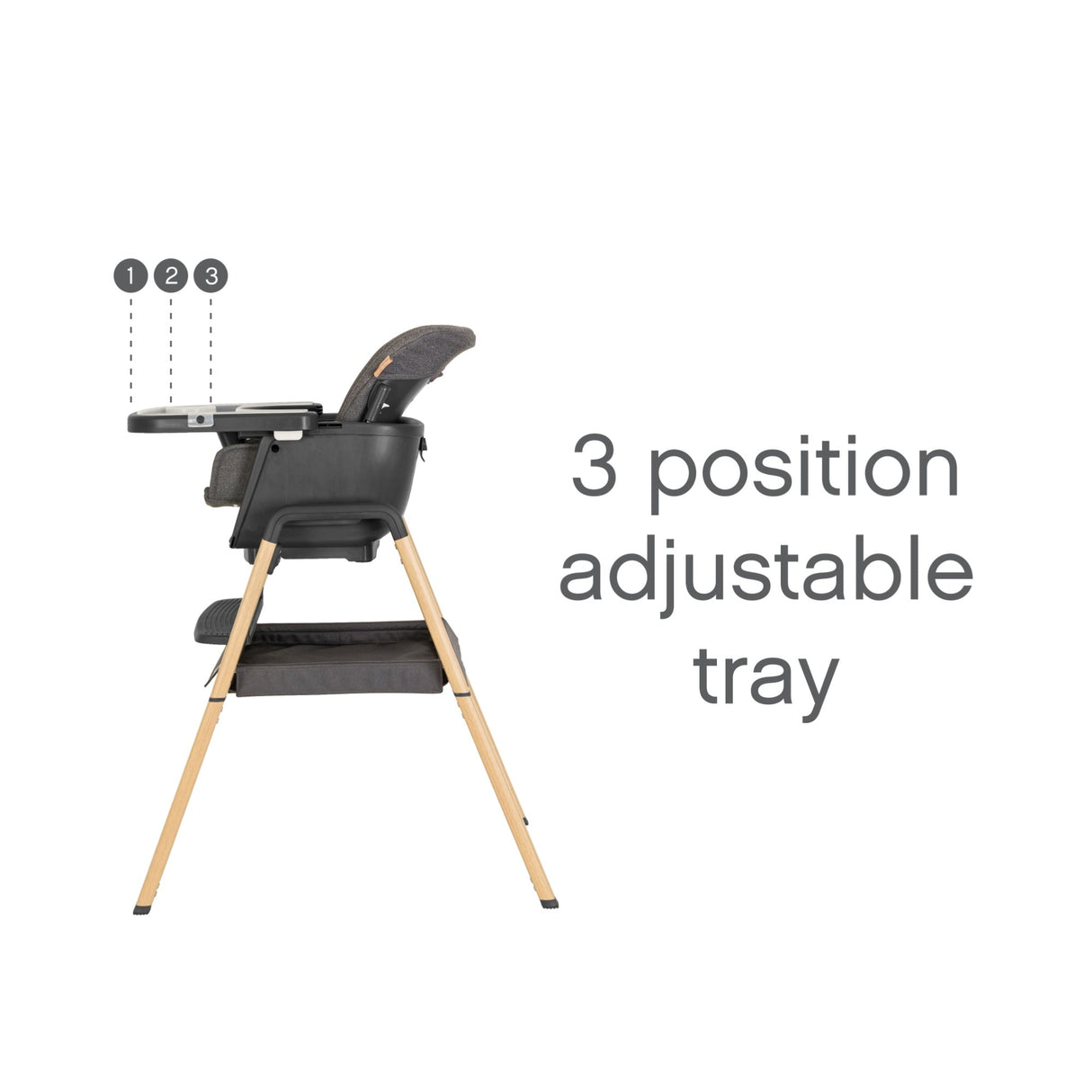 Tutti Bambini Nova Evolutionary Highchair - Grey & Oak