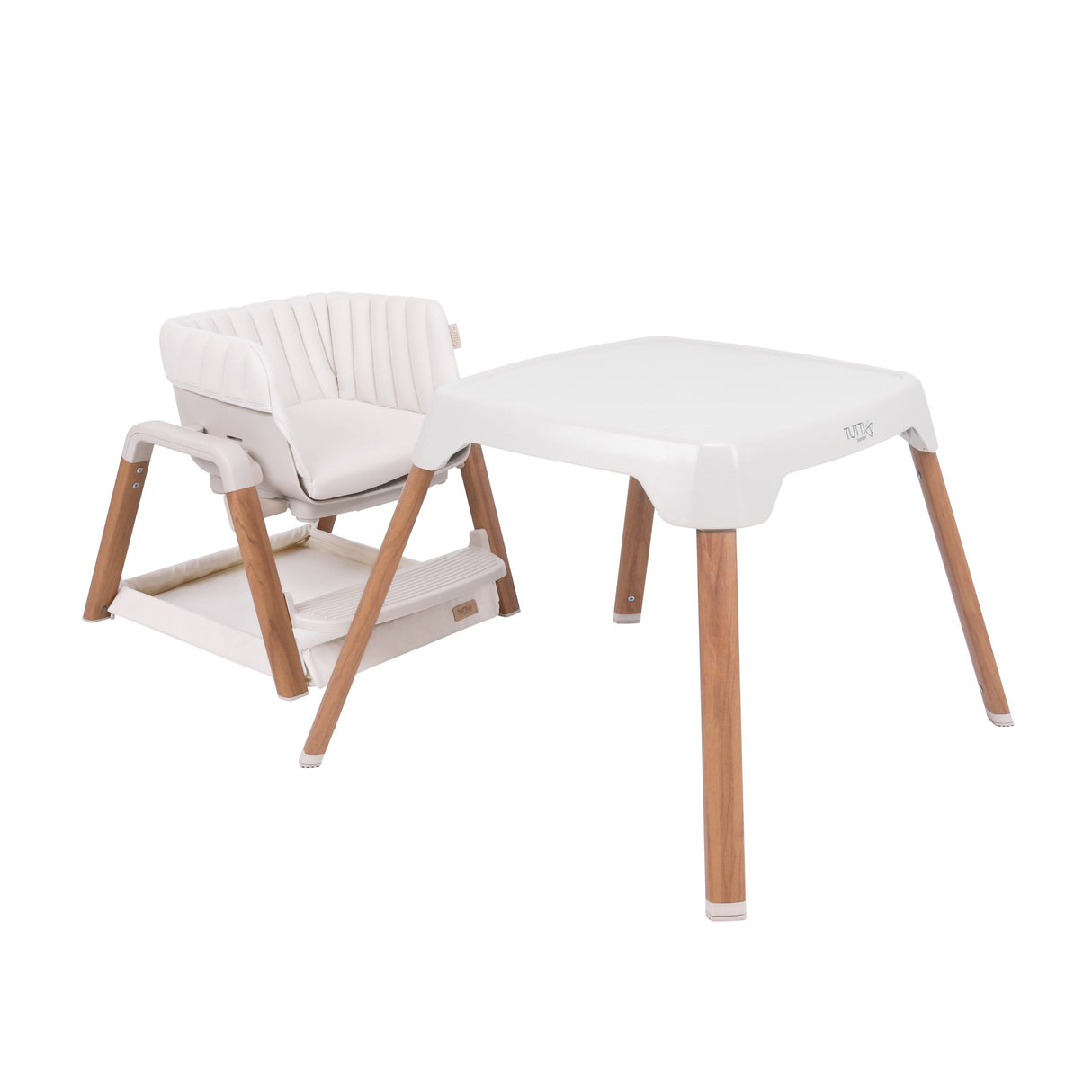 Tutti Bambini Nova Evolutionary Highchair - Scandinavian Walnut & Ecru