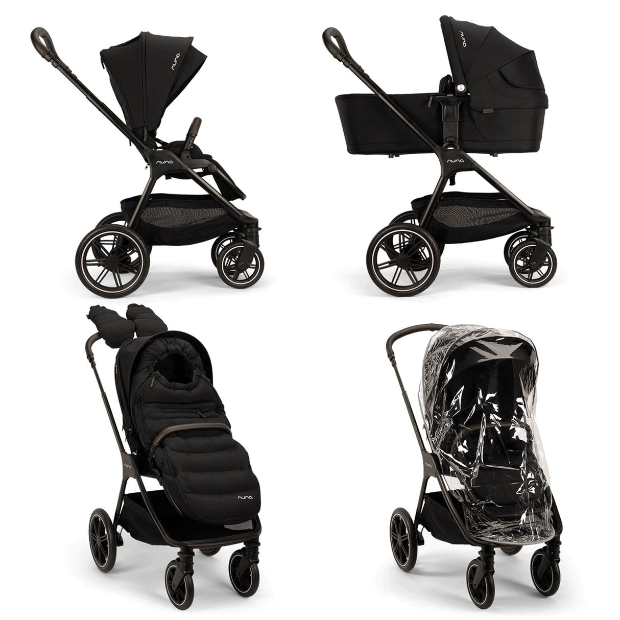 Nuna TRIV LX All Season Stroller + Carrycot Set - Caviar
