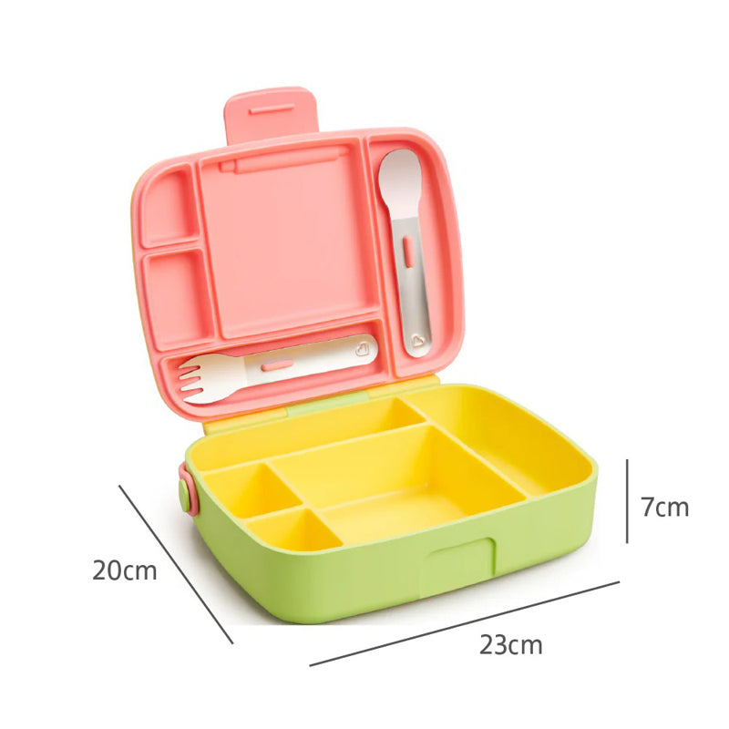 Munchkin Lunch Bento Box With Utensils Pink