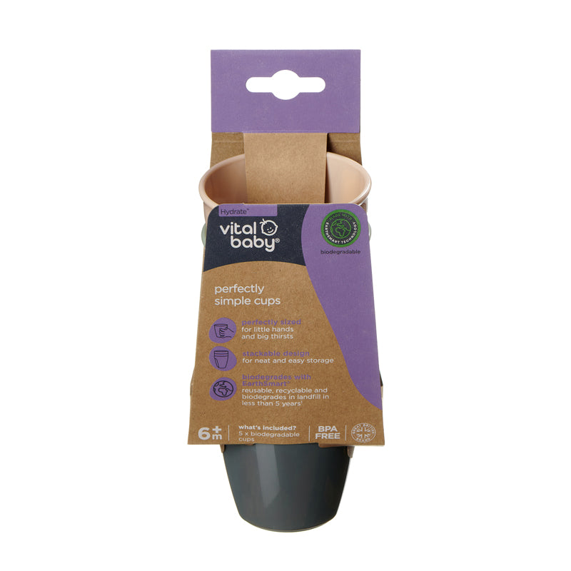 Vital Baby Hydrate Perfectly Simple Cups 5Pk