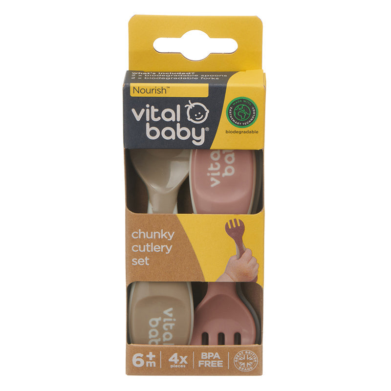 Vital Baby Nourish Chunky Cutlery 4Pk