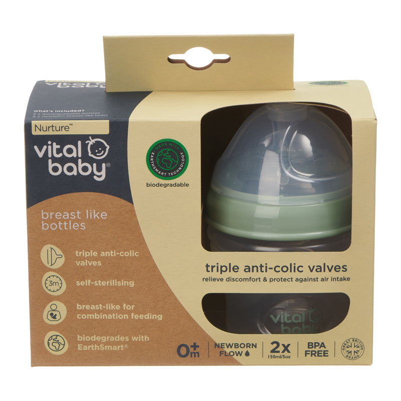 Vital Baby Nurture Breast Like Bottle 150ml 2Pk