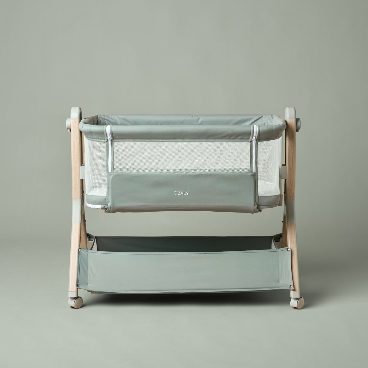 Obaby Cloud Bedside Crib - Sage