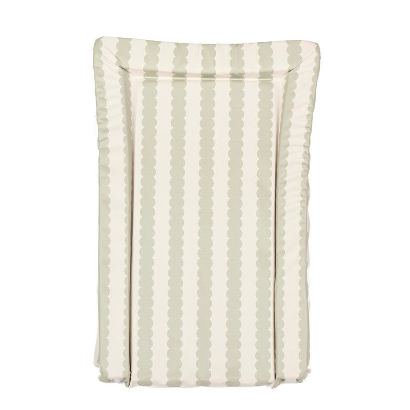 Obaby Changing Mat - Sage Scallop Stripe