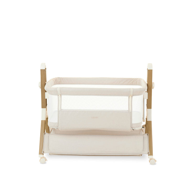 Obaby Cloud Bedside Crib - Oatmeal