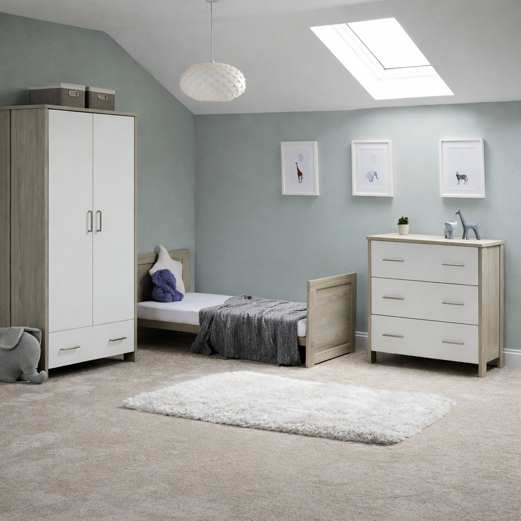 Obaby Nika 2 Piece Room Set - Grey Wash & White