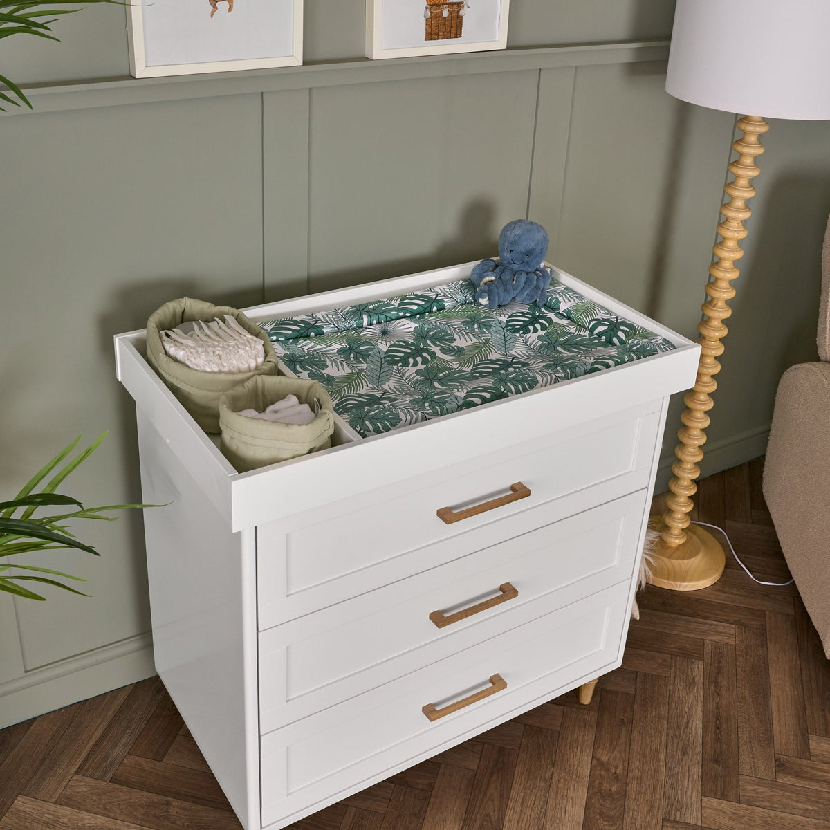 Obaby Orla Changing Unit - White with Oak