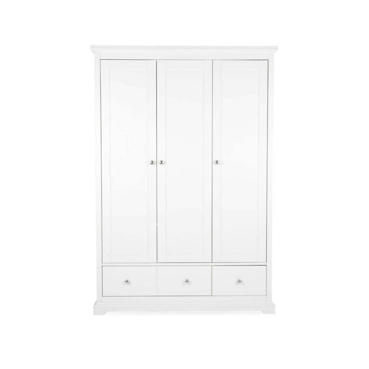 CuddleCo Beaumont Triple Wardrobe - White