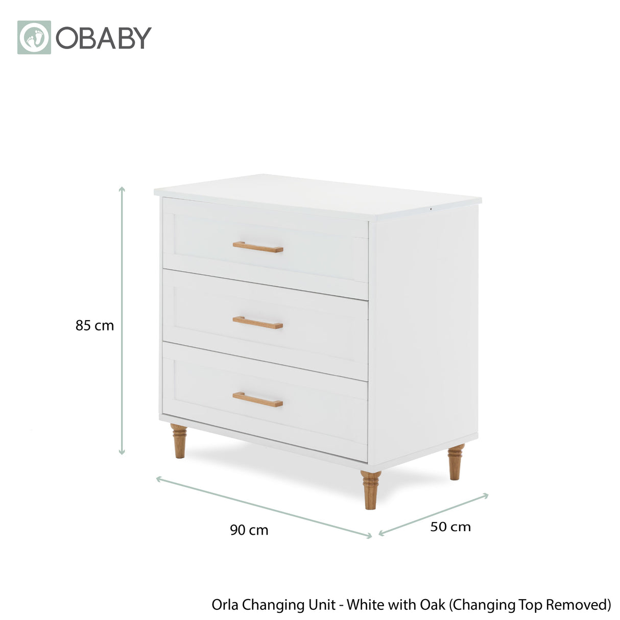 Obaby Orla 2 Piece Room Set - White with Oak