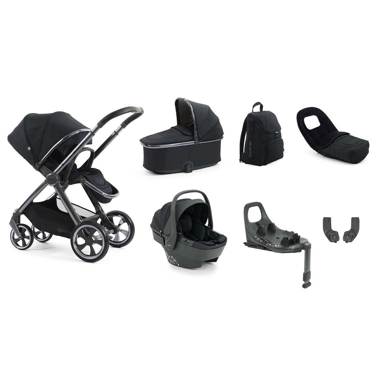 BabyStyle Oyster 4 Luxury 7 Piece Capsule 360 Bundle - Carbonite