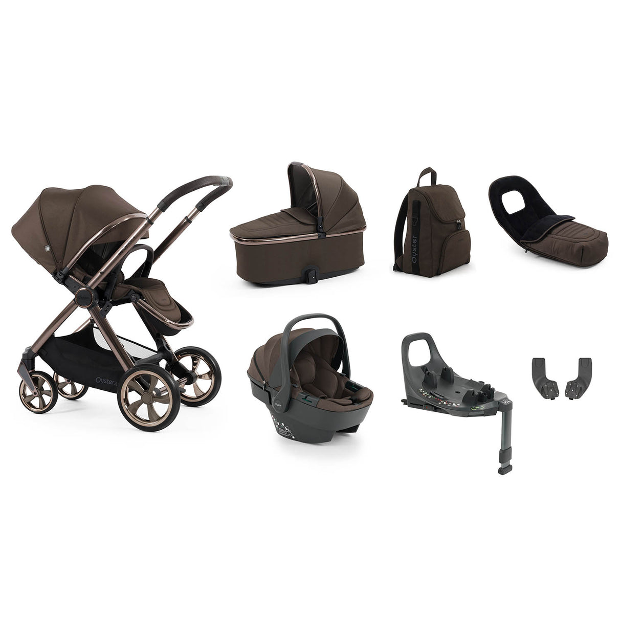 BabyStyle Oyster 4 Luxury 7 Piece Capsule 360 Bundle - Chocolate Velvet