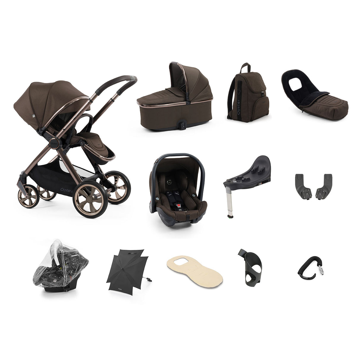 BabyStyle Oyster 4 Ultimate 12 Piece Capsule Bundle - Chocolate Velvet