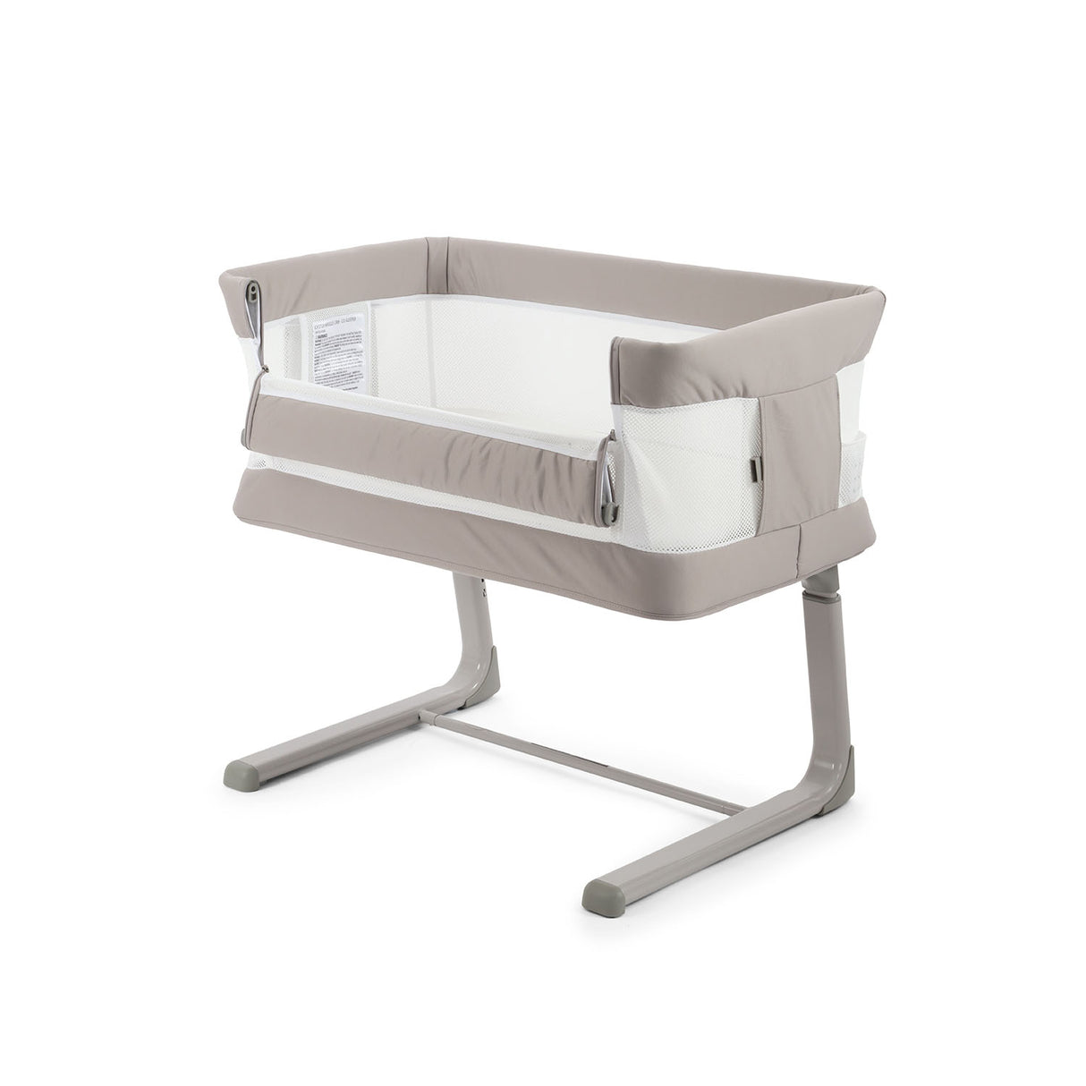 BabyStyle Oyster Home Wiggle Dropside Co-Sleeper Crib - Stone