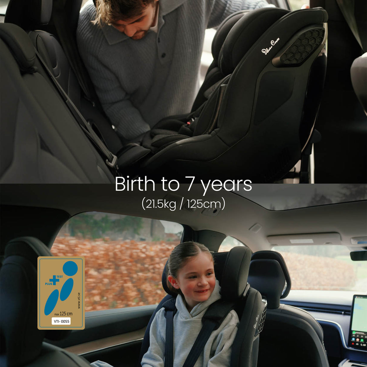 Silver Cross Perform Extended Rear-Facing (ERF) Car Seat - Iconic Black