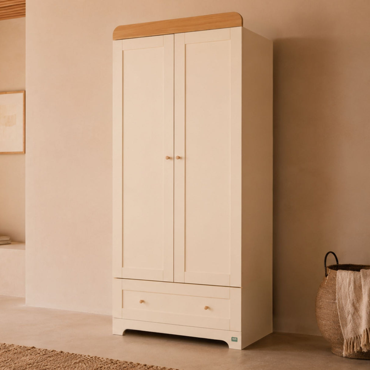 Tutti Bambini Rio Wardrobe - Cashmere/Honey Oak