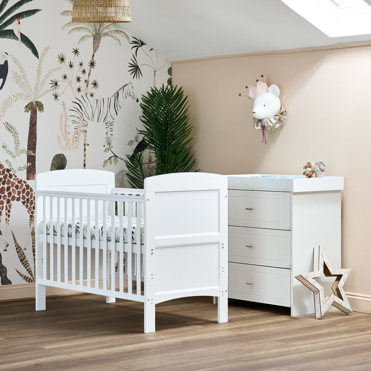 Obaby Gracie Mini 2 Piece Room Set - White
