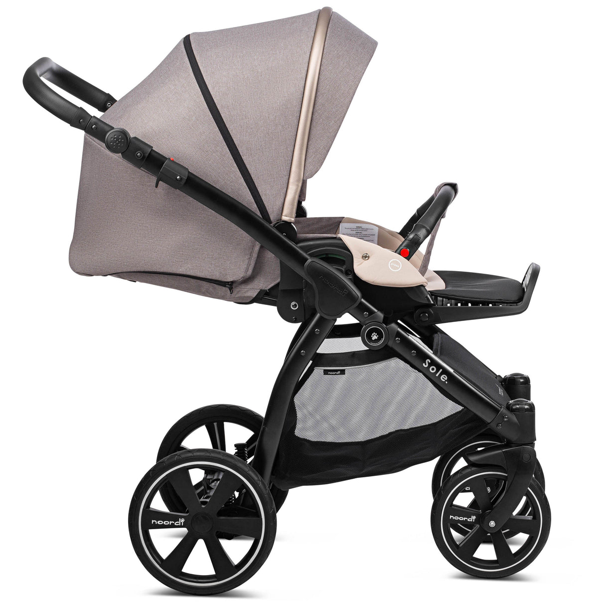 Noordi Sole Go 3in1 + Travel Carrier Car Seat, Beige