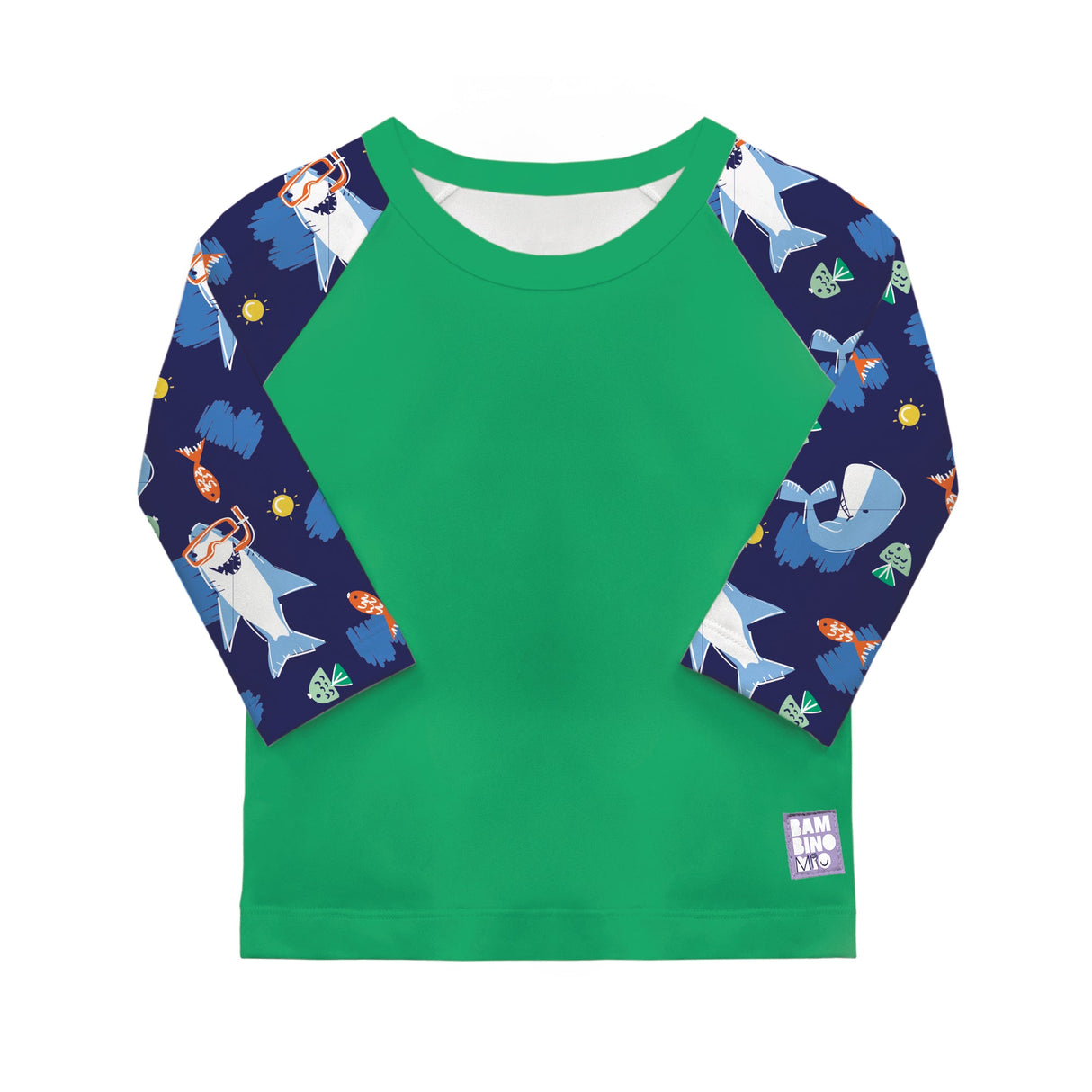 UPF 40+ Soft and Gentle Protective Swim Rash Vest in Ocean Explorers