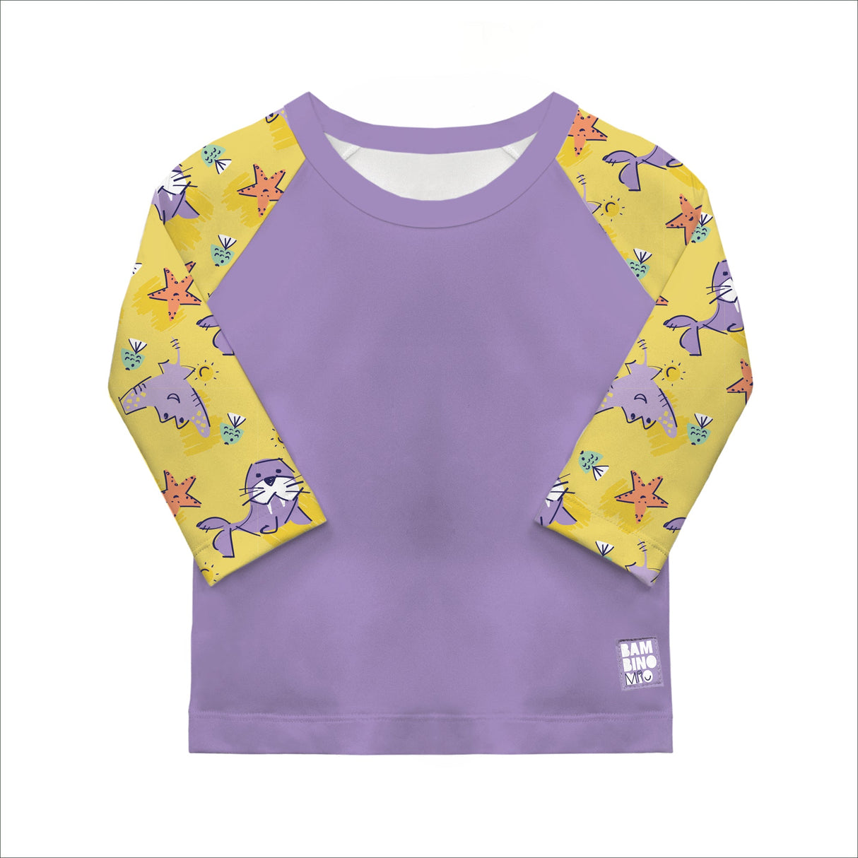 UPF 40+ Soft and Gentle Protective Swim Rash Vest in Sand Squad