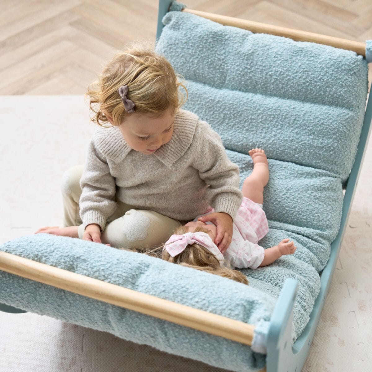 Tutti Bambini Scala Montessori Pikler Play Arch & Cushion - Ocean Stone