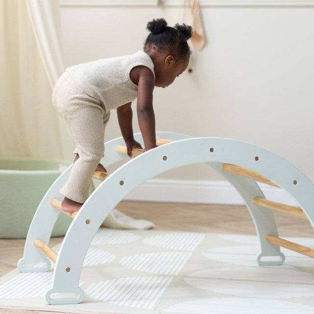Tutti Bambini Scala Montessori Pikler Play Arch & Cushion - Sea Mist
