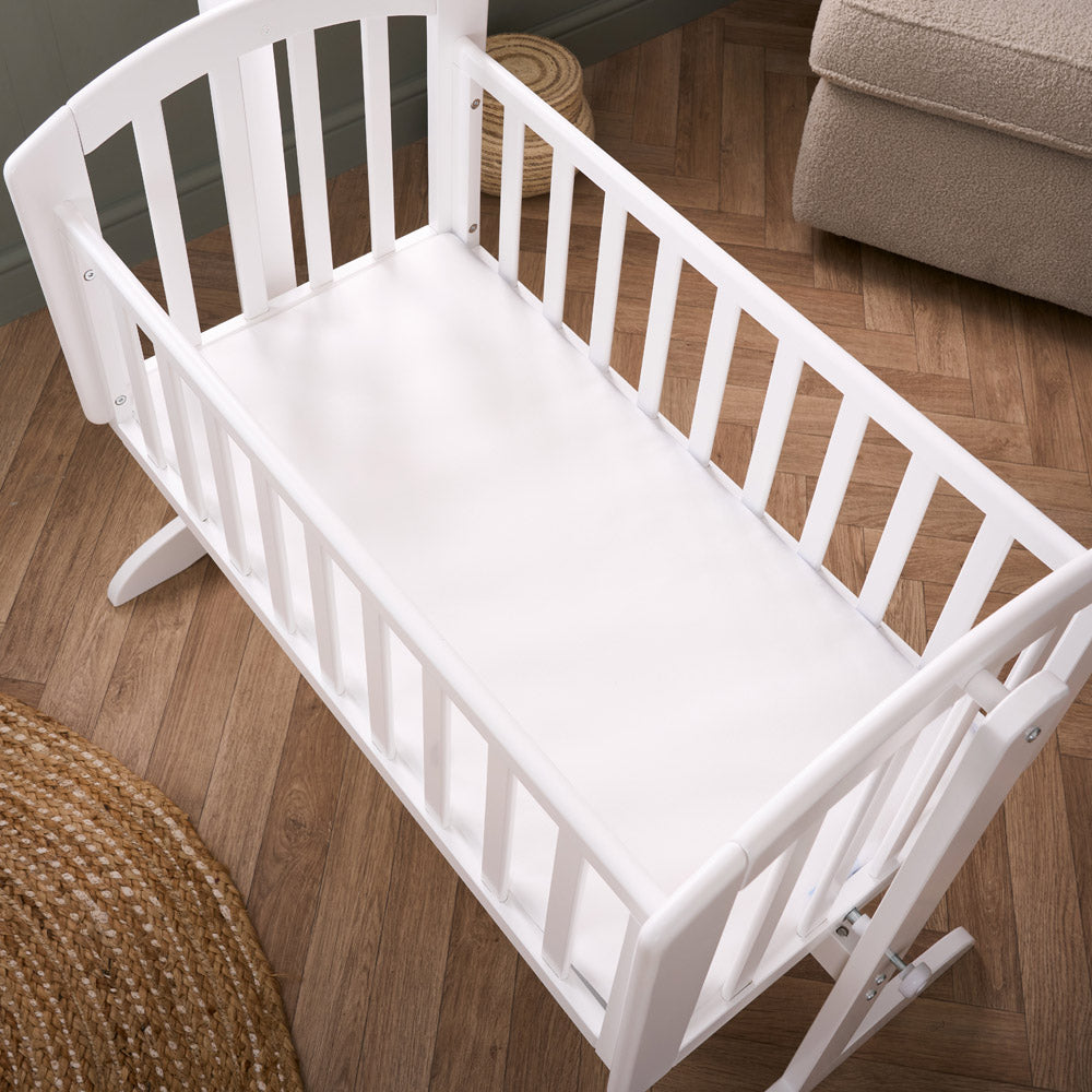 Obaby Sophie Swinging Crib + Foam Mattress - White