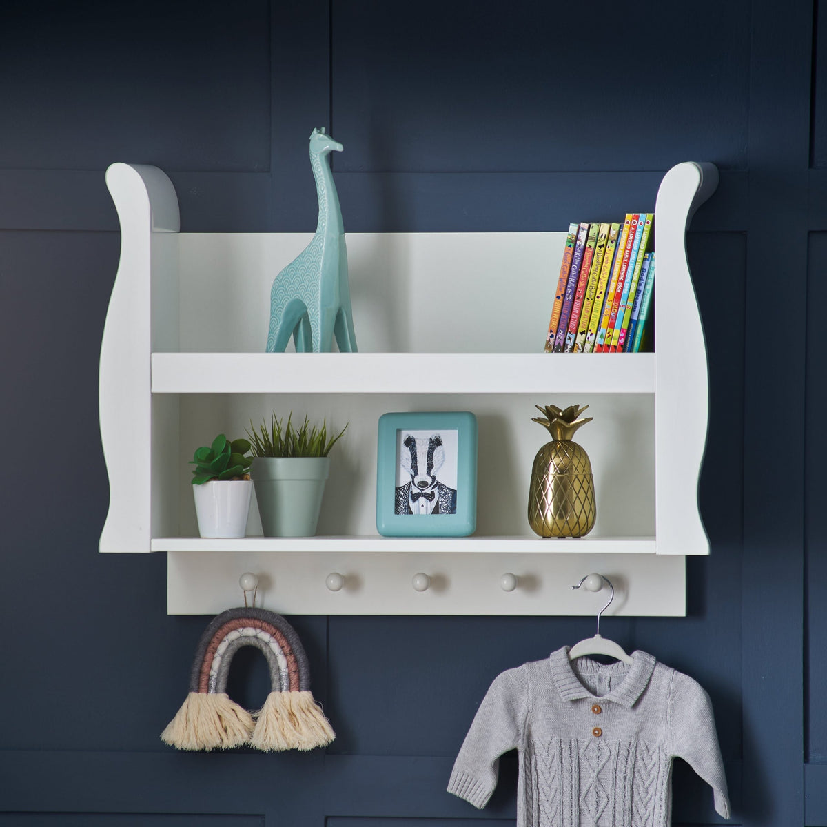Obaby Stamford Sleigh Shelf - White