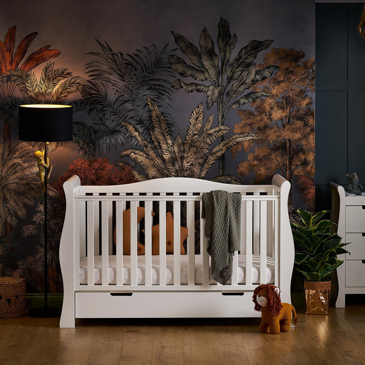 Obaby Stamford Luxe Sleigh 2 Piece Room Set - White