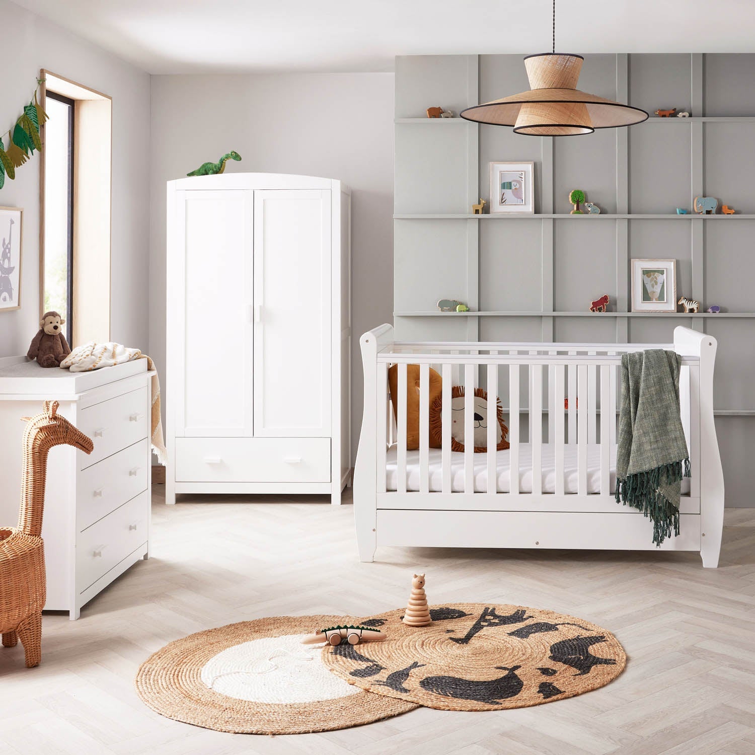 Babymore Stella 3 Piece Room Set - White
