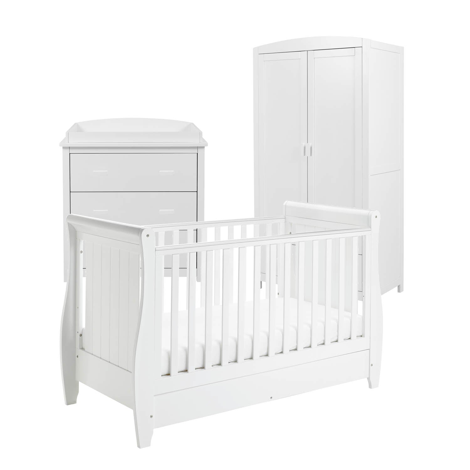 Babymore Stella 3 Piece Room Set - White