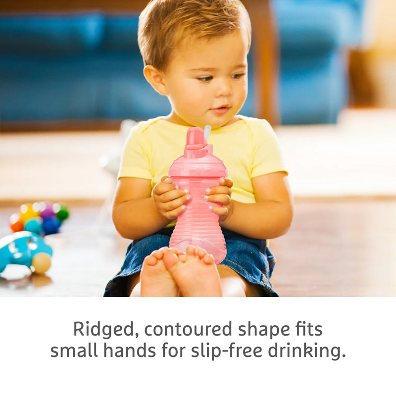 Munchkin Mighty Grip Straw Cup Pink & Green 10Oz 3pk
