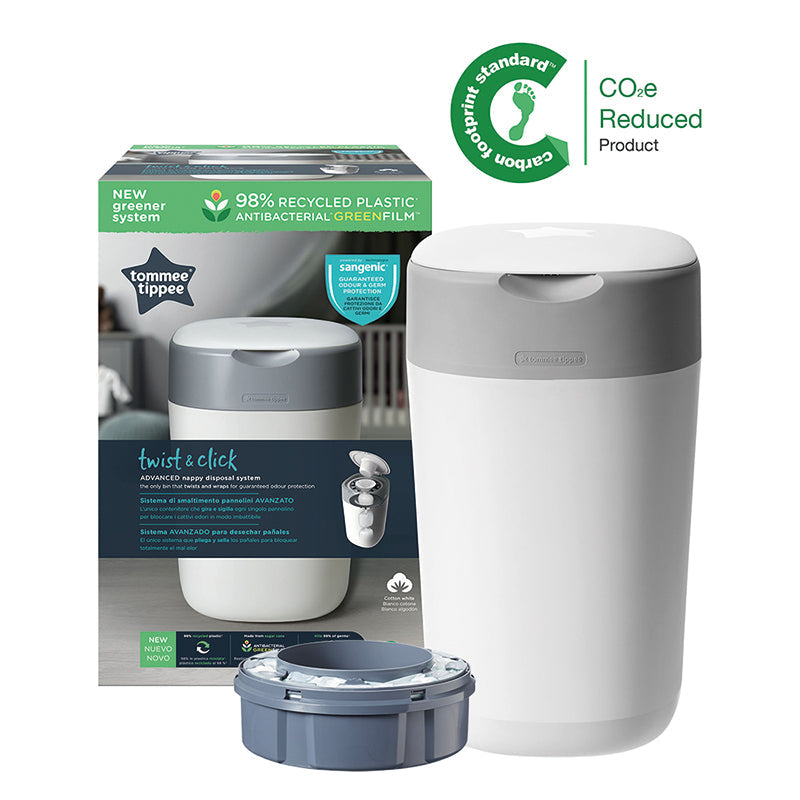 Tommee Tippee Twist & Click Nappy Disposal Tub White