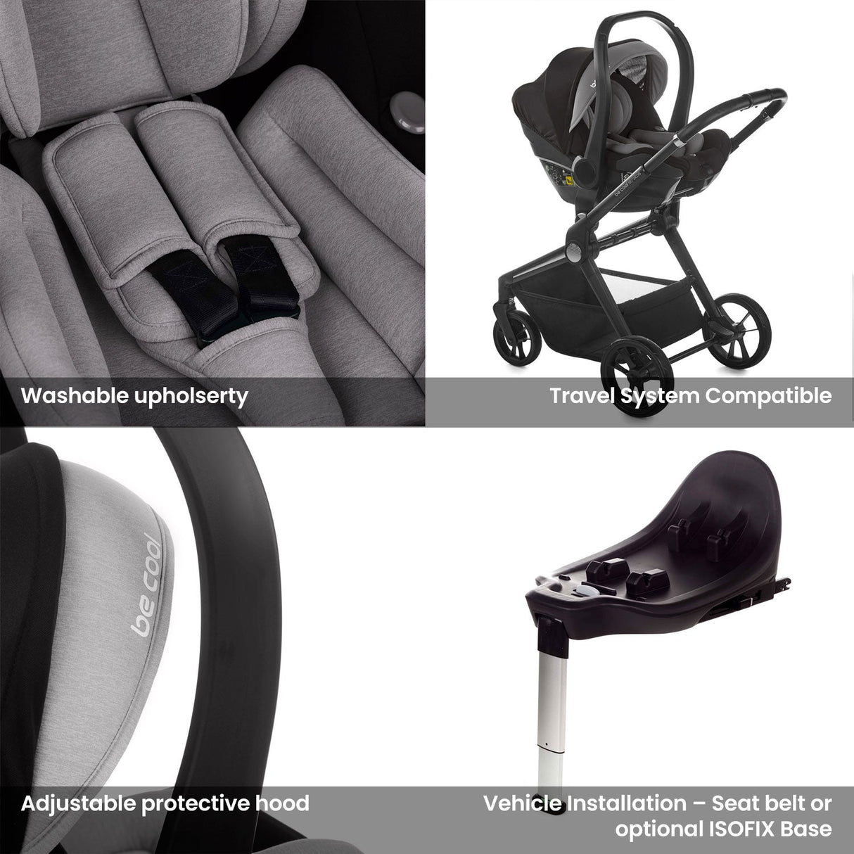 Noordi Fjordi V1 Leather 3in1 with Travel Carrier Car Seat