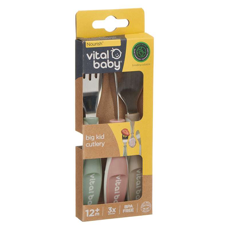 Vital Baby Nourish Big Kid Cutlery 3Pk