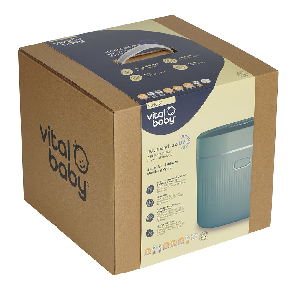 Vital Baby Nurture Advanced Pro UV Steriliser & Dryer Olive Green