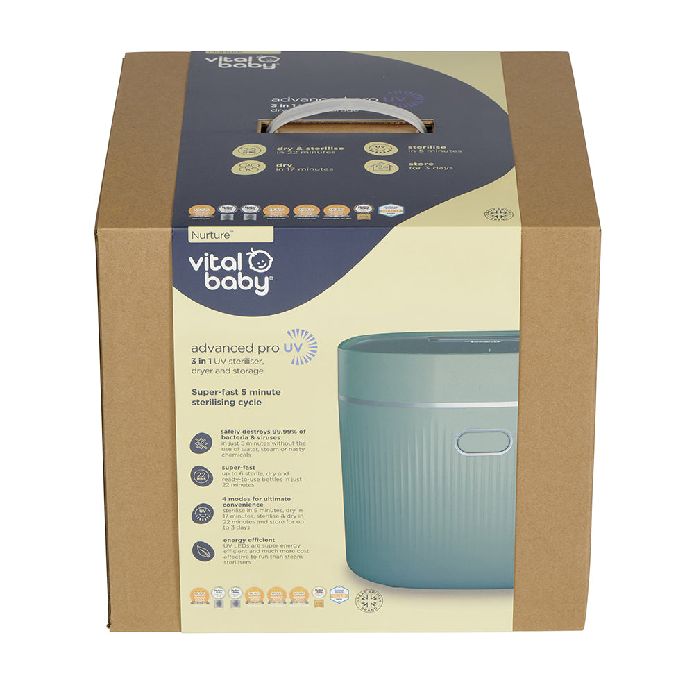 Vital Baby Nurture Advanced Pro UV Steriliser & Dryer Olive Green