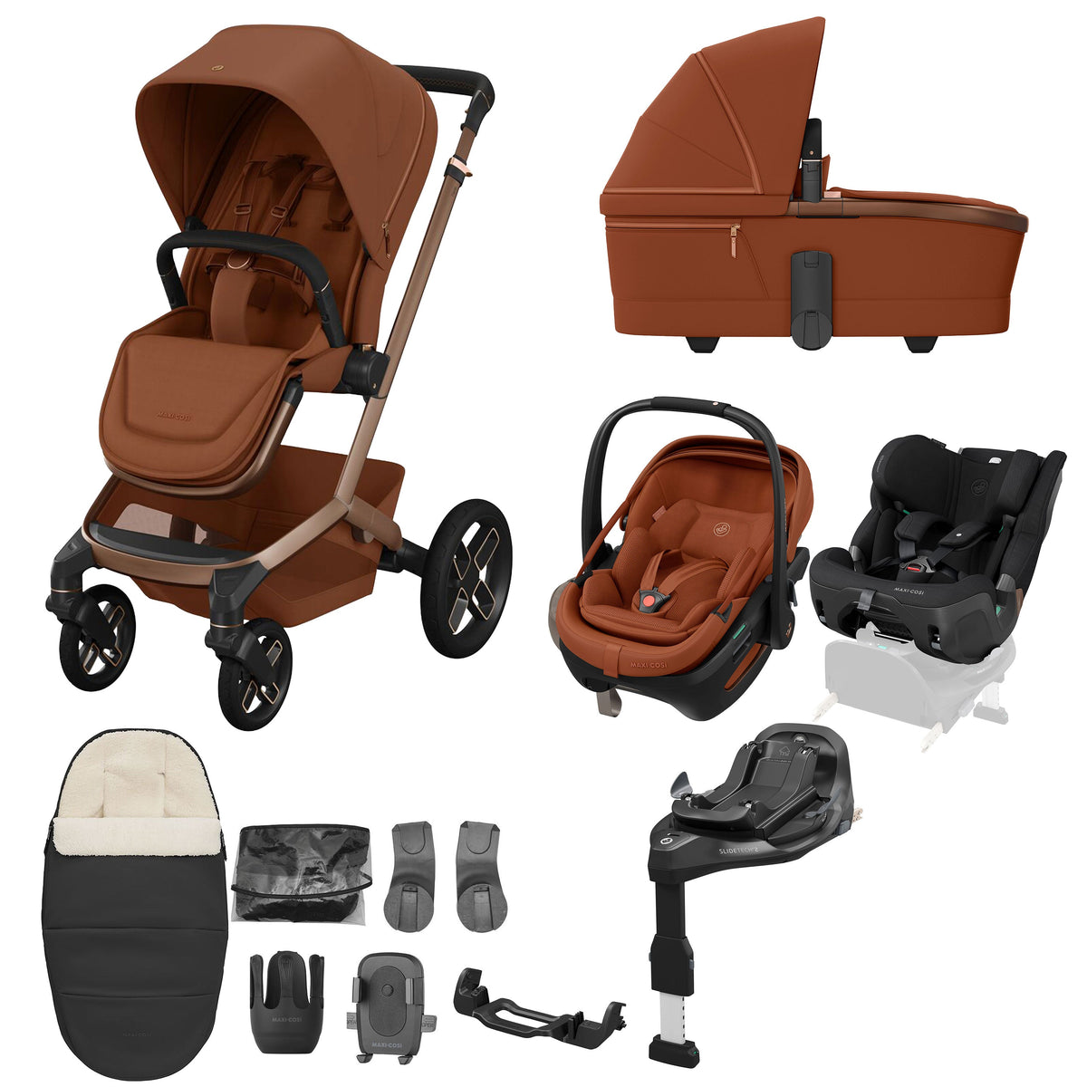 Maxi-Cosi Fame 10 Piece Ultimate Travel System - Copper Terra