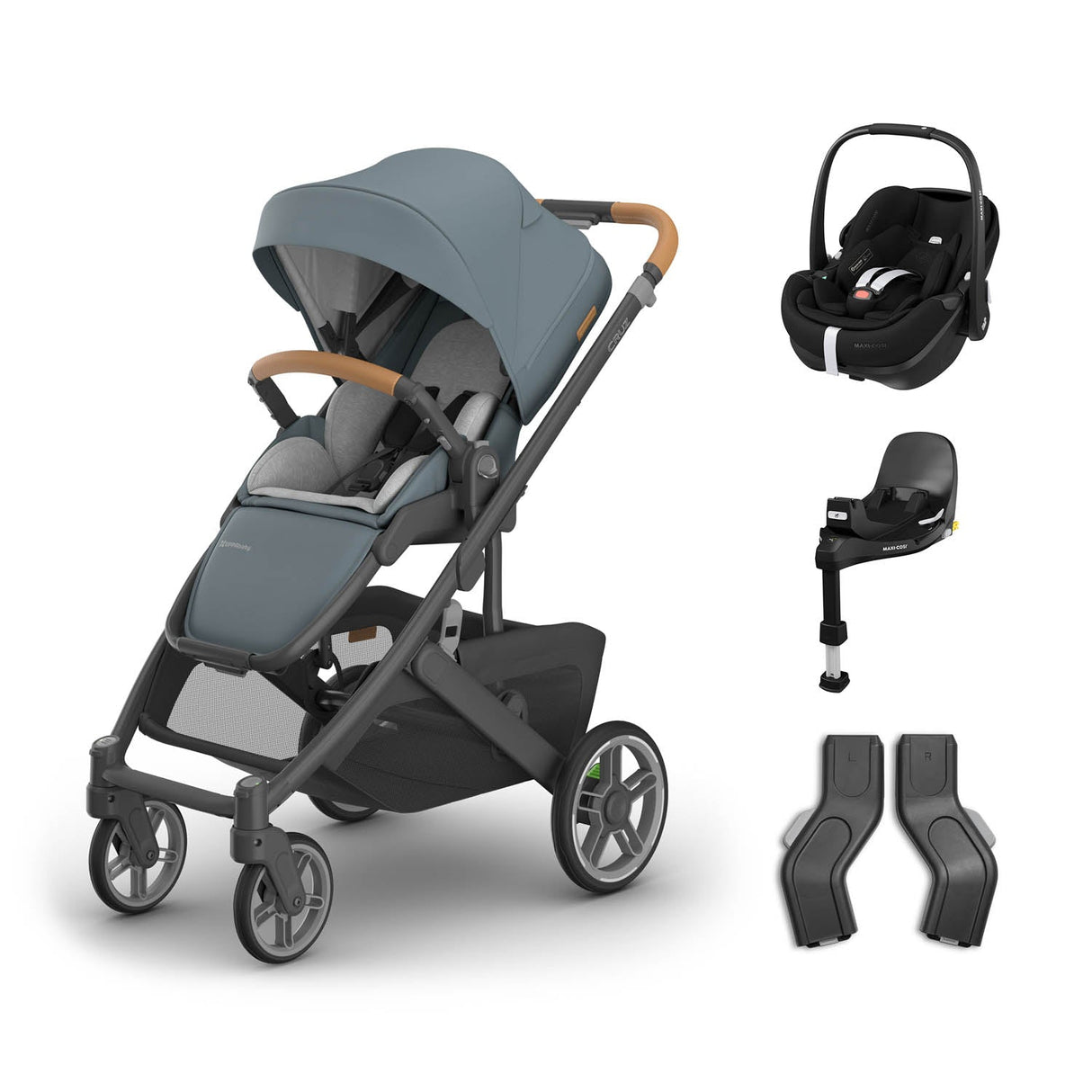 UPPAbaby Cruz V3 Pushchair + Maxi-Cosi Pebble 360 Pro2 & Base - Dillan