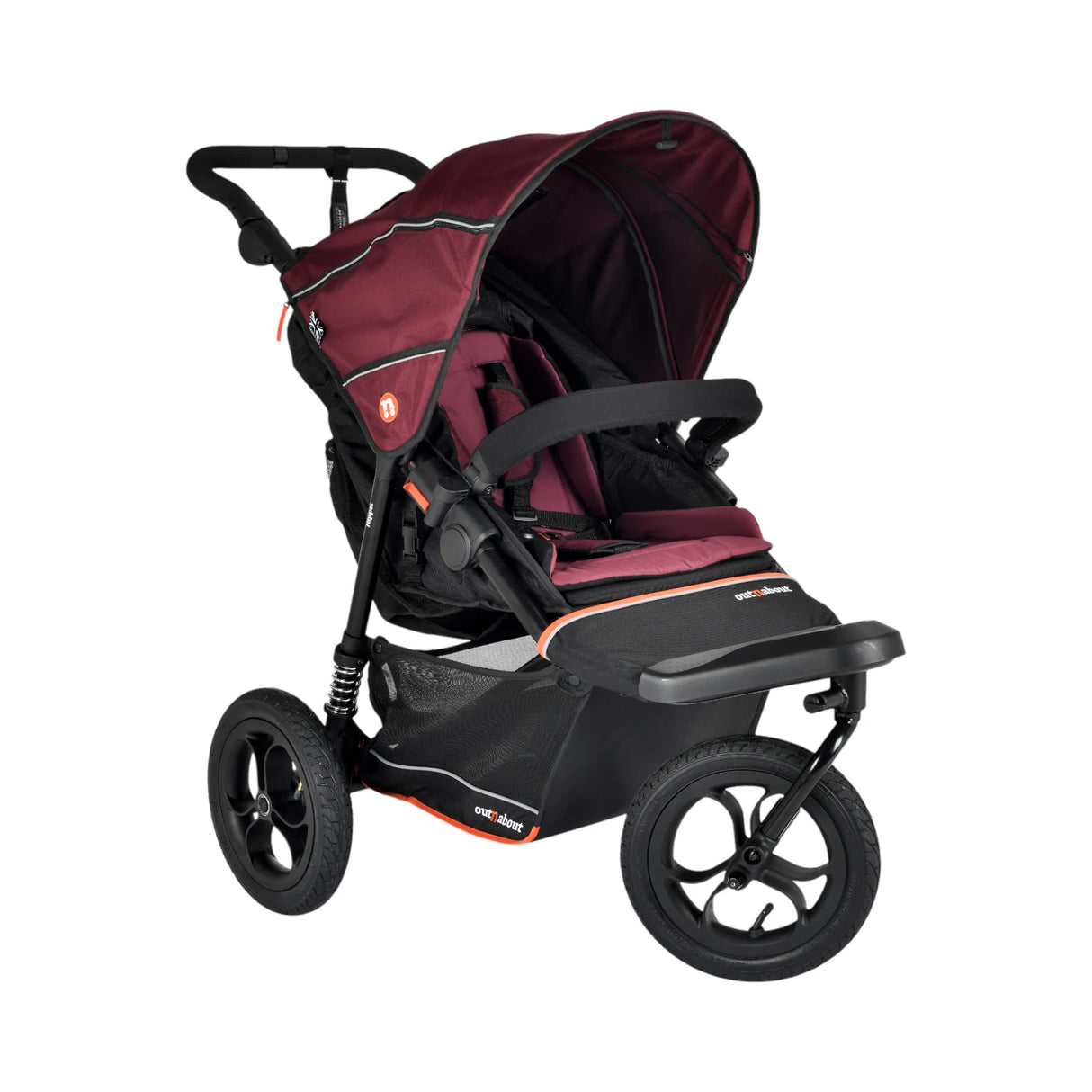 Out n About Nipper V6 Single Pushchair - Brambleberry Red