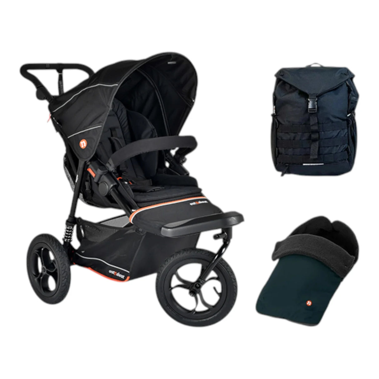 Out n About Nipper V6 Single Adventure Bundle - Summit Black