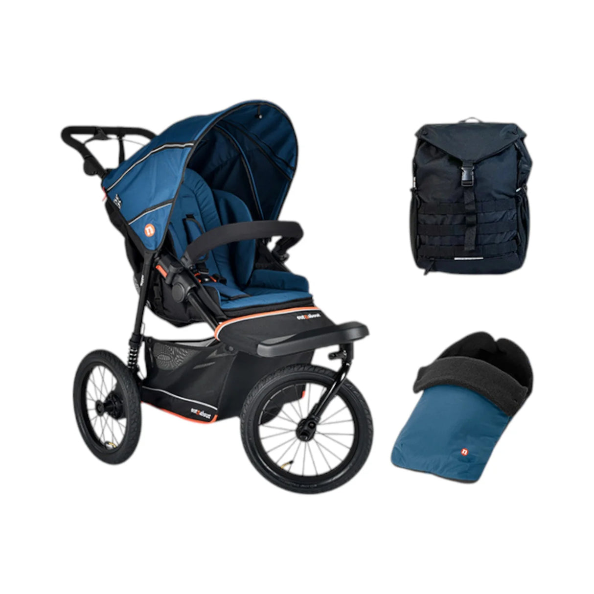 Out n About Nipper V6 Plus Single Adventure Bundle - Highland Blue