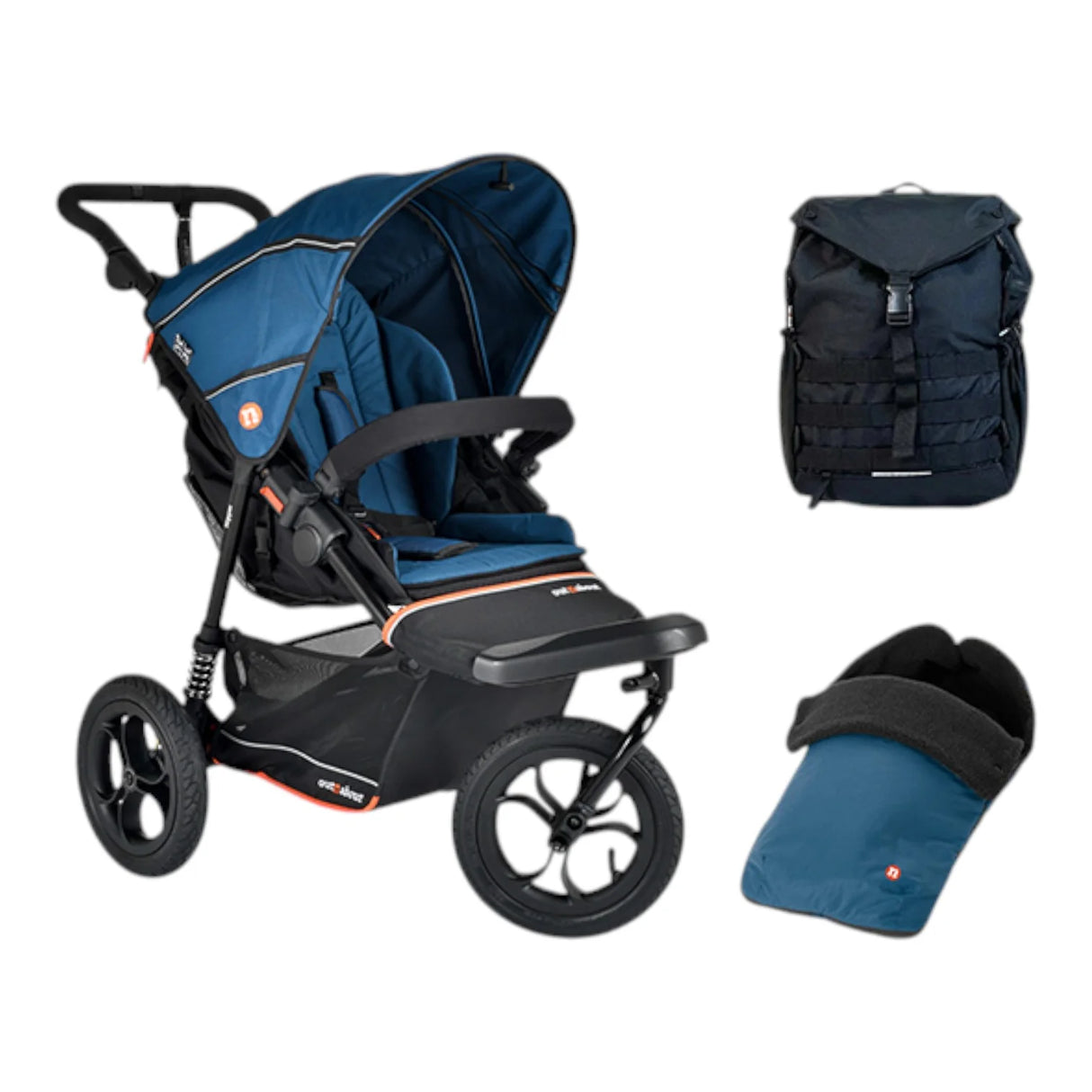 Out n About Nipper V6 Single Adventure Bundle - Highland Blue