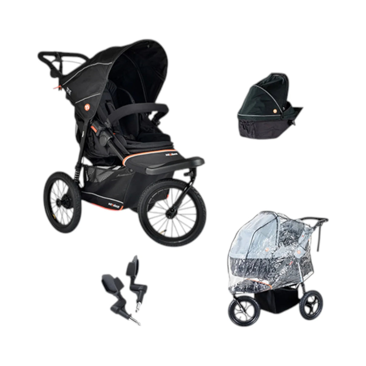 Out n About Nipper V6 Plus Single Newborn Bundle - Summit Black