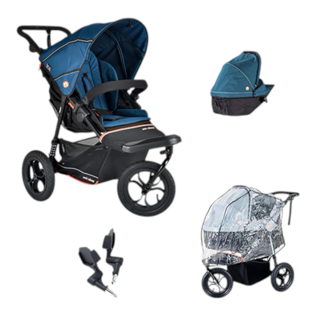 Out n About Nipper V6 Single Newborn Bundle - Highland Blue