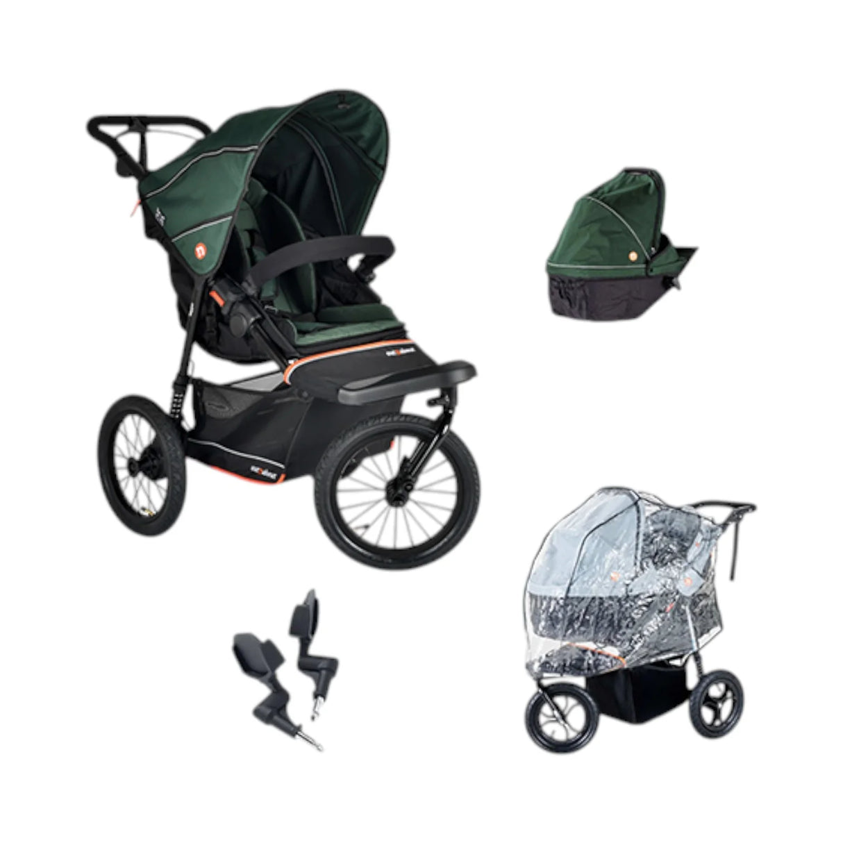 Out n About Nipper V6 Plus Single Newborn Bundle - Sycamore Green