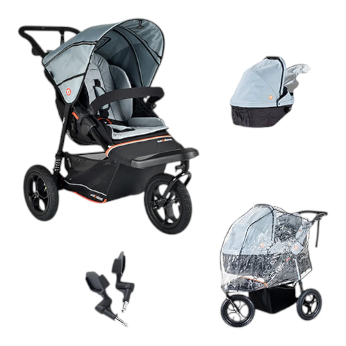 Out n About Nipper V6 Single Newborn Bundle - Rocksalt Grey