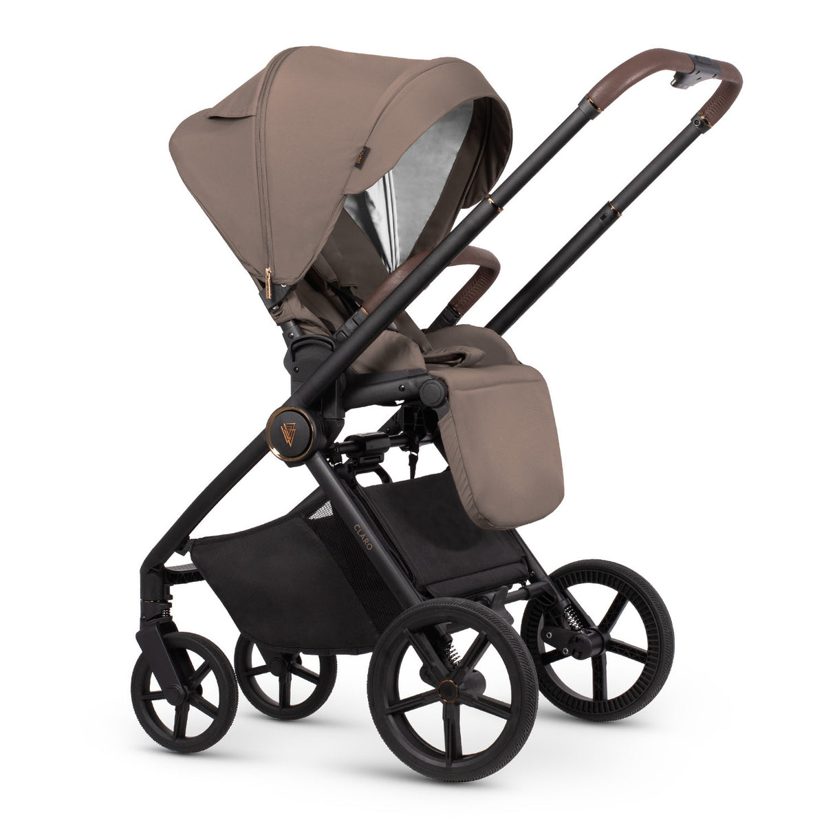 Venicci Claro Complete Travel System Bundle + 360 Isofix Base - Almond