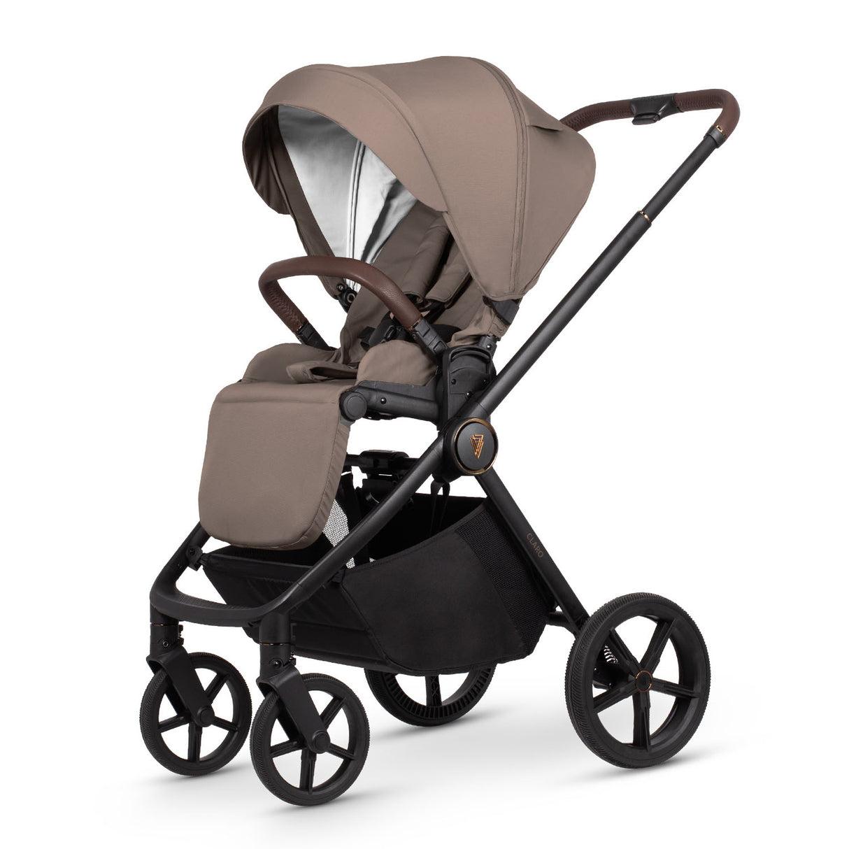 Venicci Claro Complete Travel System Bundle + 360 Isofix Base - Almond